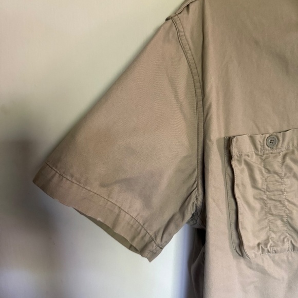 Vintage Denim Supply Ralph Lauren Tan Twill Safari Field Shirt Size Large - Picture 5 of 12